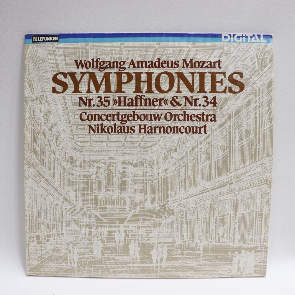 Mozart Symphonies No 35 Haffner 34 LP Harnoncourt Concertgebouw Telefunken 1981